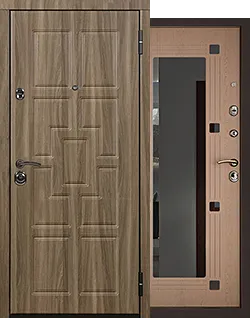 Каталог металлических дверей С зеркалом